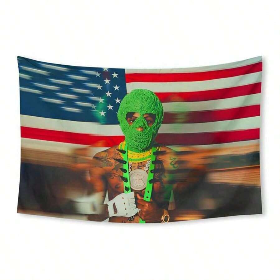 Fire Your Manager YoungBoy Never Broke Again Album Cover Tapestry White Polyester Ultra Soft Durable Man Cave Wall Flag For College Dorm Room Decor - Lightweight - 彩色 - 查看 1