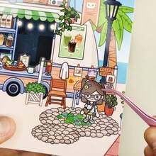 Toca Life：度假贴纸、儿童玩具贴纸、手工贴纸，适用于剪贴簿、装饰、DIY工艺品 - 青碧色 - 查看 5