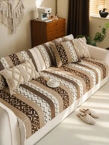 1 Vỏ bọc ghế sofa phong cách Bohemian, Đệm ghế sofa thiết kế nhiều màu sắc cho mọi mùa, Tấm lót ghế sofa bảo vệ thân thiện với thú cưng, Thích hợp cho ghế sofa 1 chỗ ngồi, 2 chỗ ngồi, 3 chỗ ngồi, 4 chỗ ngồi - màu nâu - Xem 6