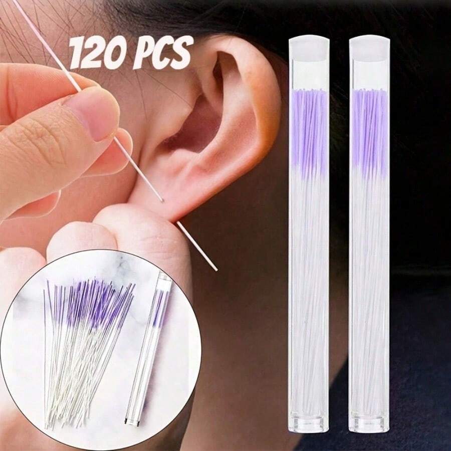 120 Pcs Fragrant Ear Piercing Cleaner, For Men And Women - Plastic Anti-Clogging Ear Treatment Tool, And Remove Ear Piercing Scale, Suitable For Daily Use, Travel, Sensitive Beige And Newly Pierced Ears - 120個 - 查看 1