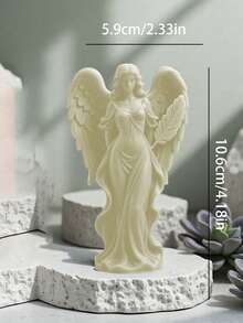 1pc Angel Shaped Handmade Candle, Suitable For Home Decor, Church, And Gifts - Multicolor - View 6