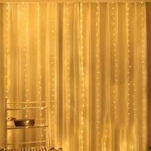 1pc LED Curtain Lights, 8 Modes Remote Control, USB Powered Fairy Lights, Ideal For Bedroom, Wedding, Holiday Party Decor To Create Romantic Valentine's Day And Cozy Christmas Atmosphere - USB Curtain Light - View 20