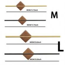 Toallero de madera de nogal ajustable y deslizante, disponible en dorado o negro - Ideal para la decoración y el almacenamiento del baño, sin necesidad de perforar/ajuste universal, fácil instalación - Estilo minimalista y de lujo, duradero, barra de toallas montada en la pared, accesorio de baño creativo - Multicolor - Ver 5