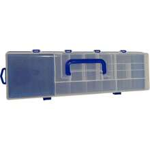 Wielowarstwowa skrzynka na sprzęt wędkarski 29 cm / 45 cm, profesjonalny, przenośny, 3-poziomowy organizer do przechowywania przynęt z przezroczystymi przegródkami, trwała torba na sprzęt ze wzmocnionym uchwytem (niebieska) - Biały - Zobacz 5