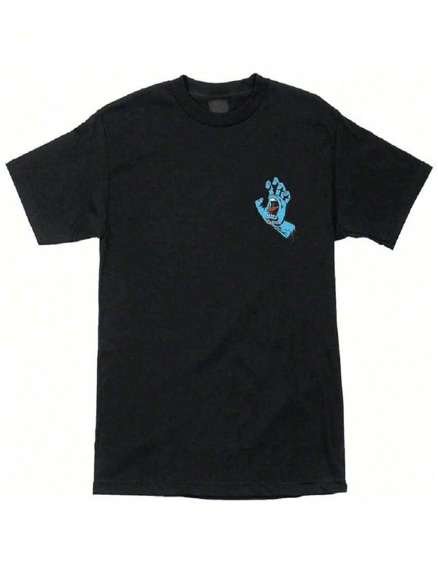 SANTA CRUZ Men's SS T-Shirt Screaming Hand Skate T-Shirt - 黑色 - 查看 1