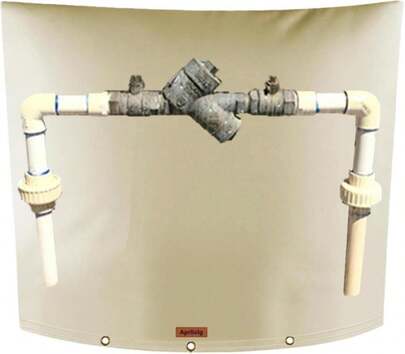 Aprllolg Backflow Preventer Insulation Cover, Outdoor Pipe Insulation Covers Winter Freeze Protection (5°F), Sturdy Insulated Cover Pouch For Irrigation Sprinkler Valve Well Pump (Kahki, 40"W X 36"H)