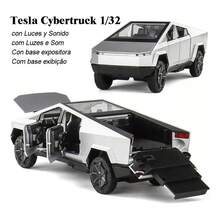 TendenciaCibertruck Tesla De Metal Con Luz Y Sonido Coche JugueteCalidad premium - Plateado - Ver 4