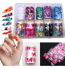 TendenciaSticker Uñas Kit Foil Papel Transfer Mariposas Para Uñas 10mCalidad premium - 1 - Ver 2