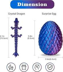 Tendencia4piezas De Huevo De Dragón Impreso En 3d Con Dragón Interior AguaCalidad premium - 1 - Ver 2