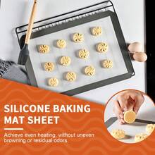 1/2pcs Set Silicone Baking Mat, Non-Stick Reusable Pastry Sheet For Macarons And Pastries, Baking Accessories