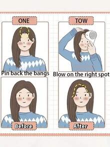 1个/2个/3个装无根蓬松造型器 - 韩国防滑丰盈系统，带发根提升器和顶部夹子，打造蓬松高耸的刘海发型 - 男女通用，日常造型，新年/情人节礼物 - 彩色 - 查看 5