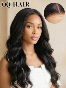 OQ 6"X4" Transparent Lace Front Wig, 180% Density, 18-26 Inches, Natural Wave Curly, No Glue Needed, Virgin Unprocessed Hair, Pre-Plucked Hairline, Human Hair, Easy To Wear, No Glue Needed, Gift Included, Free Shipping, Halloween Costume, Human Hair Wig, Halloween Travel Essential, Y2K Style, Holiday & Vacation Essential - S1 - View 2