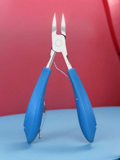 Praying Mantis Hawk Bill Tjock Nagelborttagare, Svart & Blått Handtag Rostfritt Stål Multifunktionell Manikyr Nagelklippare, Nageltrimmer, Inåtväxande Nagelverktyg