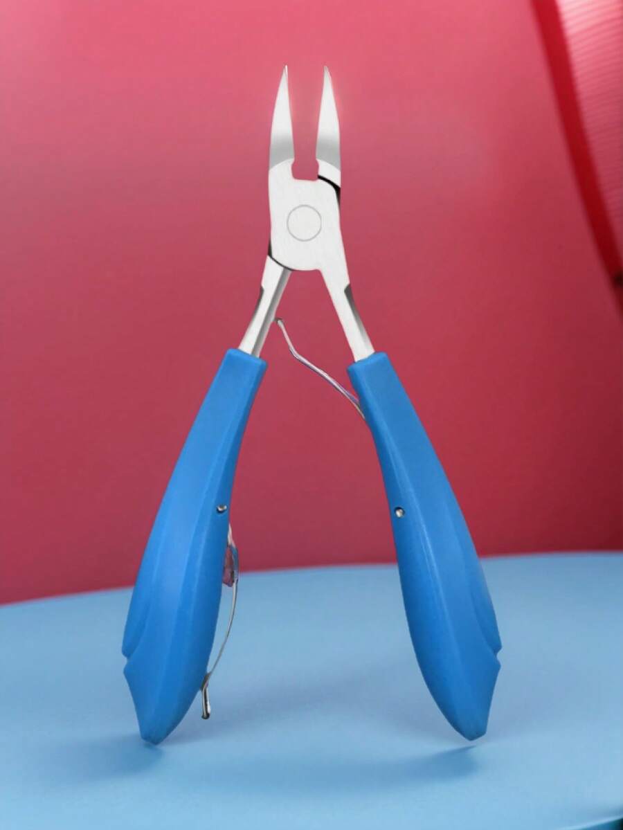 Praying Mantis Hawk Bill Thick Nail Remover Tool, Black & Blue Handle Stainless Steel Multifunctional Manicure Nail Clipper, Nail Trimmer, Ingrown Nail Tool