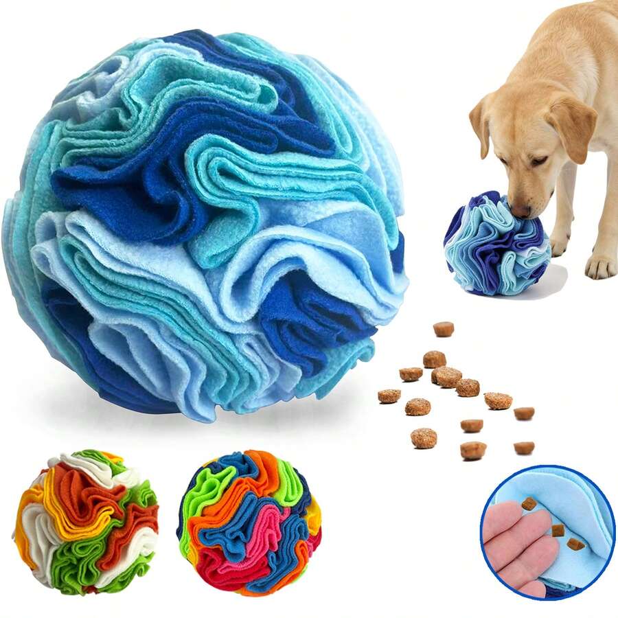 Interactive Dog Snuffle Mat - Dog Puzzle Toy, Keeps Dogs Busy, Dog Treat Puzzle Toy Can Be Filled With Treats, Exercises Dog's Sense Of Smell And Slows Down Eating - Blue - View 1