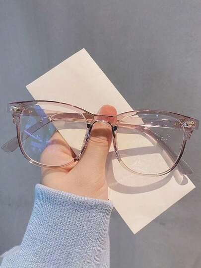男女通用透明镜片眼镜，适用于电脑、阅读、游戏、电视和智能手机，有效缓解眼疲劳，女士眼镜配饰