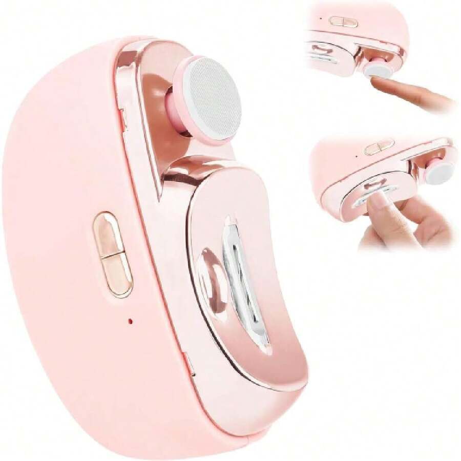 Cortador De Uñas Electrico, Cortauñas Electrico Con Luz Auxiliar y 2 Velocidades, Funciones Integradas Del Molinillo De Uñas, Tijeras De Uñas para Bebés, Niños, Personas Mayores y Adultos (Rosa),37326995 - Oro rosa - Ver 1