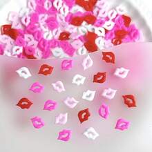 300PCS Valentines Nails Charms 3D Resin Sexyys Lip Nail Art Rhinestones 3D Cute Cartoon Lip Mixed Color Sexyys Red Lip Nail Gems And Charms Kawaii Pink Red White Lips Nail Art Charms Nail Gems For Women,White - Trắng - Xem 6