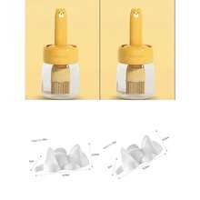 1 Set Bear Shaped Oil Brush, Oil Bottle, Silicone Glass Bottle, Outdoor BBQ Camping, Home Kitchen Oil Bottle And Brush, And Cat Sushi Mold - Multicolor - View 16