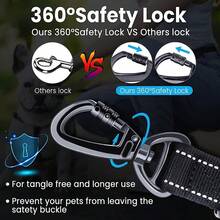 High Strength Elastic Dog Leash - Comfortable Padded Handle And Reflective Line - 6ft/4ft, Suitable For Medium To Large Dogs - Multifunctional 4-In-1 Leash With Car Safety Belt - Ideal For Training And Travels - Multicolor - View 9