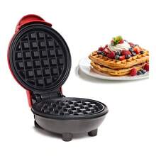 Waflera Maquina De Waffles Pequeña Nevashel Kitchen WE1 Redonda Para Hacer Desayunos Waflera Electrica Compacta Placa Antiadherente Para Viajes Desayunos Rapidos Cocina Compacta Ligera - 1 - Ver 1