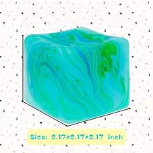 Squishy Toys 1Pcs Pinching Of Striped Square Maltose Sensory Toy 3 Colors Ultra-Soft Slow Rising Tactile Ball Focus Training Tool For Classroom Office Sensory Toy Easter Gift Perfect Gift - Màu sắc ngẫu nhiên - Xem 2