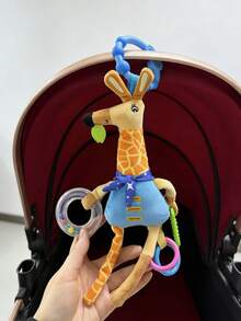 1pc Soft Plush Animal Stroller Hanging Doll, Movable Portable Hanging Doll, Colorful Plush Doll For Newborn Baby, Suitable As Gift - Multicolor - View 12