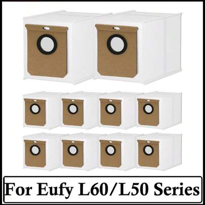 Vacuum Cleaner Dust Bags Suitable For Eufy L50 SES L60 SES Auto-Empty Vacuum Cleaners, Also Fit For Conga Home 1000, 8090 Ultra, 9090AI And H9 Plus Vacuum Cleaner Replacement Bags
