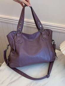 新款大容量休闲手提包 - 紫色 - 查看 1