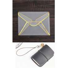 20pcs/Pack 10*7.5cm Double-Sided Gold-Edged Thickened Retro Transparent Envelope Bags, Luxury Foil Stamping Greeting Card Small Envelope Back To School - 20pcs/pack 10*7.5cm Gold Edge Envelope - View 19