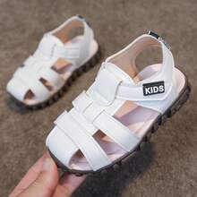 1 Pair Baby Sandals, Fashion Versatile Hook And Loop Closure Children Outdoor Casual Sandals - White - View 11
