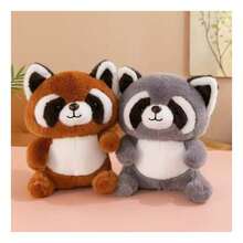 TendenciaPeluche De Pedro Pedro Mapache Gris Kawaii Juguete Suave 2pc Marrón/gris OscuroCalidad premium - Marrón/Gris oscuro - Ver 1