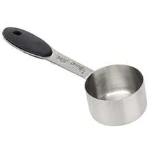 XGTTazas Medidoras Cucara Medidora de Café de Acero Inoxidable 1/8 Taza Cucarada de Gran Capacidad Y Cómoda Sensación de Mano - Plateado - Ver 3