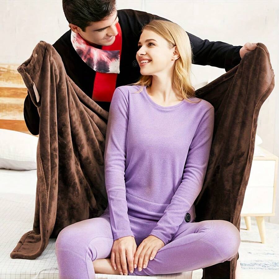 Ergonomic Heated Shawl For Office, Winter Shoulder & Neck Warmth Device, Thoughtful Holiday Gift For Parents - Warm Body Tool - Picture Color - View 1