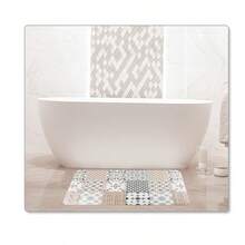 Tapete antiderrapante para banheiro em TPR/TPE/PVC, tapete para banheira e chuveiro, tapete impermeável para piso de banheira, almofada antiderrapante para os pés no banheiro. - Ouro - Ver 3