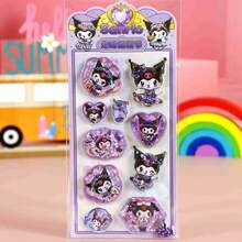 1pc New Japanese Anime Cartoon Merchandise, Popular Anime Merchandise In Japan, Dopamine Girl Heart Pink, Blue, Purple, Blue, High Beauty Decompression Stickers, Shaking Water Stickers, Sparkling Stars In The Sunshine, Cartoon Fun DIY Stickers - Multicolor - View 7