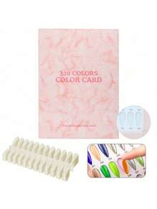 160/216/320 Color PU/Cardboard Nail Polish Display Book, Includes Fake Nail Stickers, Nail Design Display Book, Nail Art Tools, Fake Nail Stickers/Sets, Winter Nail Art Tools - Multicolor - View 13