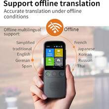 USB recargable dispositivo de traducción de idiomas WiFi, 112 idiomas en tiempo real portátil de traducción de voz con 2,4 pulgadas HD de pantalla táctil de fotos / traducción fuera de línea, la foto de traducción adecuado para el estudio de viajes de negocios estudiante de regalo - Negro - Ver 13