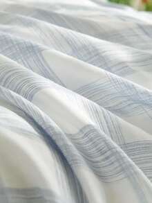 2/3件套 100%纯棉双层纱布，蓝色格子印花，被套套装，男女通用，适合学生宿舍，超级柔软，可爱清新，被套不含被芯，床品尺寸可选双人床、大号床、特大号床，用于房间装饰。 - 霧霾藍 - 查看 2