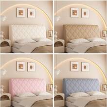 1件纯色菱形绗缝柔软羽绒被套，纯色加厚绗缝天鹅绒床头板套，乳白色超细纤维全包裹设计，弹性背衬面料，简约优雅，触感柔软顺滑，经久耐用，带来全新的睡眠体验，可机洗，享受如云朵般柔软的床头板，全包裹式床头板套，加厚柔软填充物，升级版床头板，适用于单人床和双人/大号床。 - 淺灰 - 查看 3