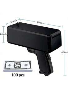 Money Spray Gun Toy, Fake Banknote Spraying Gun, Money Scattering Toy Gun, Handheld Cash Gun Fake Currency Dispenser Money Spray Toy