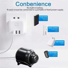 1080P高清无线WiFi迷你摄像头，婴儿监视器，室内安防监控摄像头，带夜视功能，IP摄像头视频录像机