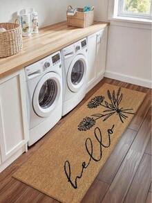 1pc "Hello" Welcome Mat - Non-Slip Polyester Fiber Doormat, Floral Pattern, Luxury Entrance Mat, Suitable For Home, Bathroom, Living Room - Machine Washable, Machine Dried, Bathroom Mat | Floral Pattern Mat | Polyester Fiber Mat, Welcome Mat - Multicolor - View 9