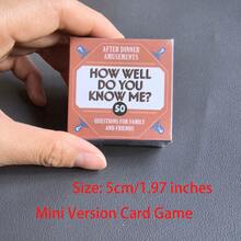 Jogo de Cartas de Alta Qualidade "Você Me Conhece Bem?", "Adivinhe a Música", "Adivinhe o Enigma", "Adivinhe a Palavra", "Qual Você Escolheria?", Jogos de Palavras e Rápida Percepção, Cartas de Jogos de Festa, Jogo de Tabuleiro Quadrado de Papelão, Cartões de Presente de Festa, Tamanho do Cartão 5cm/1,97 Polegadas