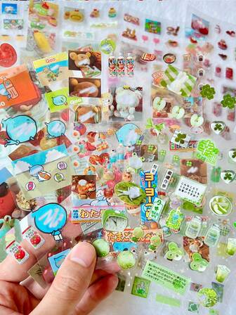 可爱零食、糖果、水果食品贴纸，防水卡通剪贴簿贴纸，适用于水瓶、冰箱、手机壳、笔记本和其他DIY装饰，奖励礼物