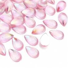 100颗12x8毫米亚克力AB白色水滴珠，适用于发夹、鞋饰和珠宝制作，珠宝制作材料，鞋子装饰珠，工艺珠 - 彩色 - 查看 17