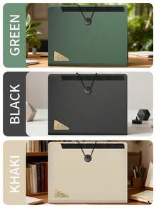 1pc Multi-Compartment Office File Folder, Student Exam Paper Organizer, Portable Accordion Document Holder, Multi-Layer File Folder, Universal Office File Bag, Document Storage Bag - Multicolor - View 12