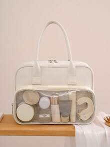 A Portable Makeup Bag, Travel And Vacation Toiletry Bag, Large-Capacity Professional Cosmetic Organizer With Zipper And Multiple Compartments-Perfect For Storing Makeup Brushes And Pencils. Waterproof Material, Easy To Clean, High-Quality Tote Organizer. - Multicolor - View 10