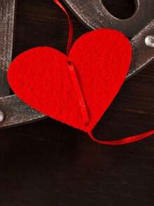 16pcs Wedding Door Curtain Decorations, Heart Shaped Felt & Non-Woven Fabric Flower Pendants For Romantic Indoor Wedding, Valentine's Day Decorations,Home Decor ,Room Decor,Wall Decor Gifts Birthday Graduation - 紅色 - 查看 8