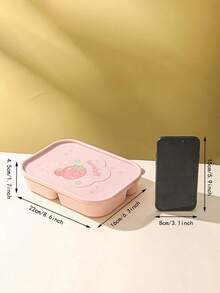 一套便当盒套装，三格分隔式成人午餐盒，带分隔板、餐具，可微波炉加热和洗碗机清洗，适合午餐、零食、上学和旅行。